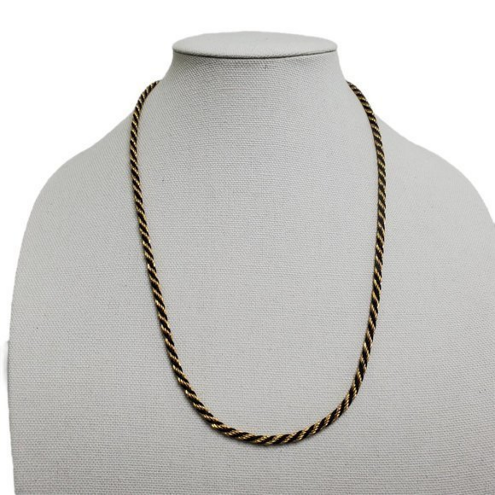 Trifari Chain Necklace‎ Gold Tone Vintage Twist Rop